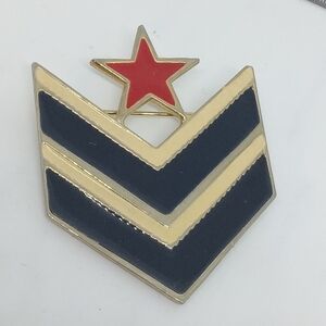 * vintage Original by Robert red white blue enamel military style pin brooch